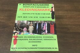 Kledingmarkt in de Bonifaciuskerk Medemblik komend en volgend weekend! Gratis entree