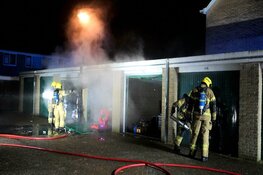 Brand in garagebox in Heerhugowaard