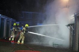 Brand in garagebox in Heerhugowaard