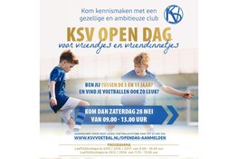 KSV organiseert Open Dag voor jongste voetbaljeugd