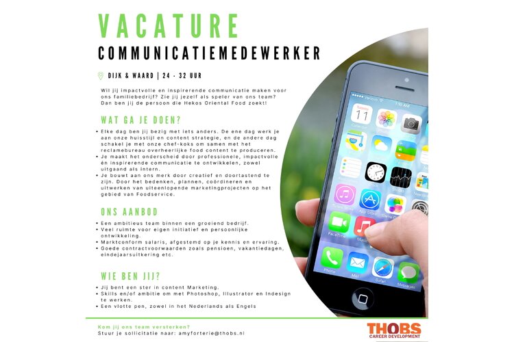 Communicatie medewerker  Dijk & Waard | 24 – 32 uur