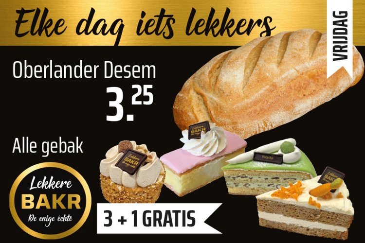 Vrijdagaanbiedingen van de Lekkere BAKR