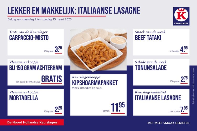 Weekaanbieding bij Ruud Klercq Keurslager