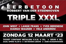 Zondag eerbetoon Robbert van der Steenhoven: Line-up bekend