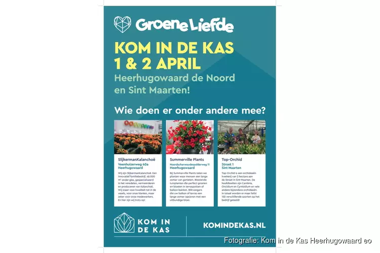 Kom in de Kas op zaterdag 1 en zondag 2 april en ontmoet jouw Groene Liefde!