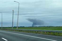 Grote brand bij winkel op Europaboulevard