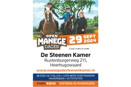 Open Manege Dagen. Kom 29 september naar De Steenen Kamer