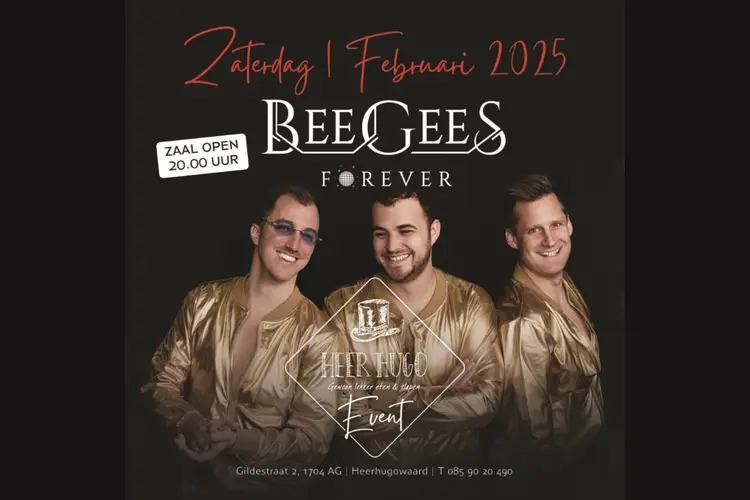 WINACTIE! Win de laatste twee tickets voor BeeGees Forever in Hotel Heer Hugo