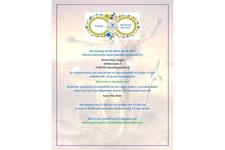 Infinity Spirituele beurs in Hotel Heer Hugo