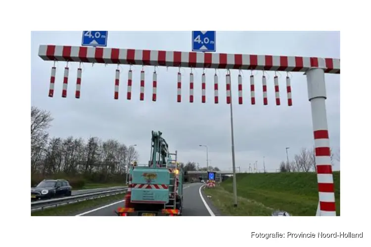 Nieuwe waarschuwingskegels spoorbrug Heerhugowaard