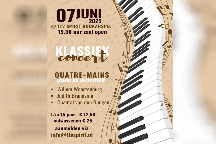 Concert op zaterdag 7 juni bij Tafeltennisvereniging Spirit