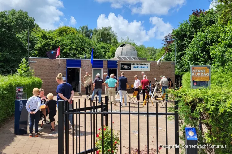 Landelijke Zonnekijkdag op zondag 6 juli 2025 bij sterrenwacht Saturnus in Heerhugowaard