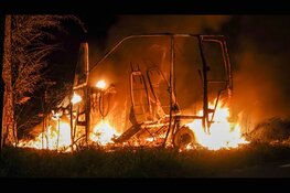 Canta rijdt tegen boom en brandt volledig uit