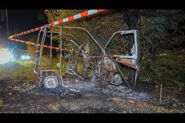 Canta rijdt tegen boom en brandt volledig uit