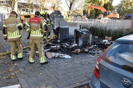 Ondergrondse vuilcontainers beschadigd door brand
