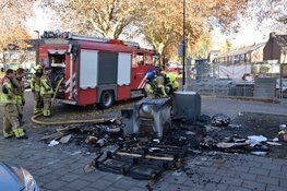 Ondergrondse vuilcontainers beschadigd door brand