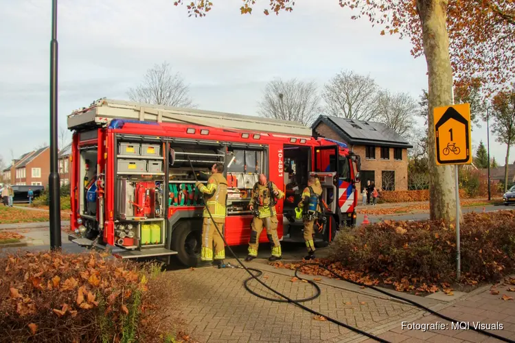 Brand in kantoorruimte van woning snel onder controle