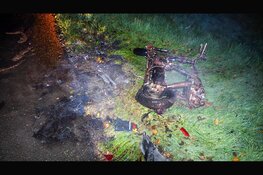 Brandende scooter aangetroffen langs fietspad in Heerhugowaard