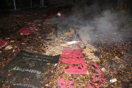 Dixi uitgebrand op terrein van Esdege-Reigersdaal Heerhugowaard, vuurwerk vermoedelijk de oorzaak