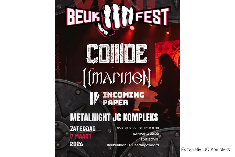 Beukfest XVIII op zaterdag 7 maart in JC Kompleks Heerhugowaard