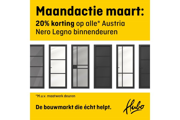 Deze maand kortingsactie op Austria Nero Legno Binnendeuren