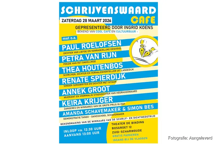 Verhalen en gedichten in het Schrijvenswaard Café