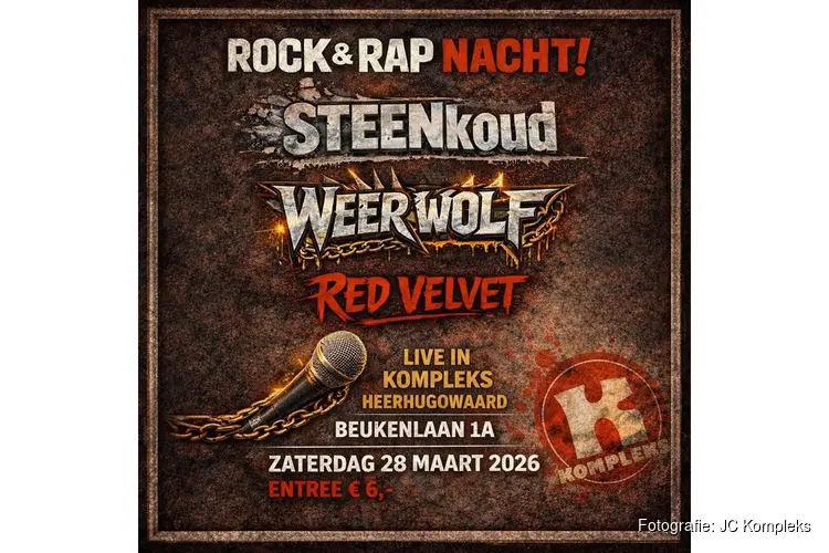 Zet je schrap voor een keiharde Rock & Rap Nacht!