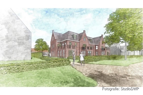 Voorlopig ontwerp appartementengebouw Madderom-locatie Sint Pancras