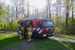 Opnieuw brand in een riethoop in 't Waarderhout in Heerhugowaard