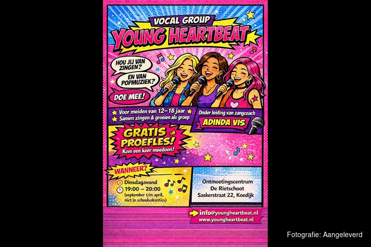 Young Heartbeat zoekt zingende tienermeiden, 1 september gratis proefles!