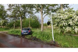 Auto tegen boom in Sint Pancras, bestuurder niet aangetroffen