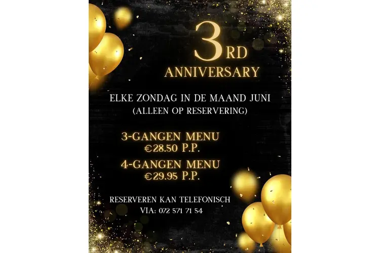 Juni jubileum menu bij Stroming!