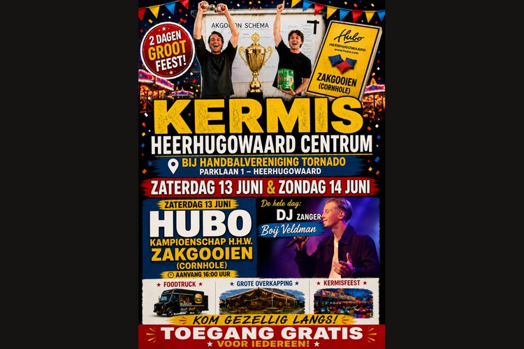 Kermis Heerhugowaard gaat van start met in het weekend twee dagen groot feest bij HV Tornado