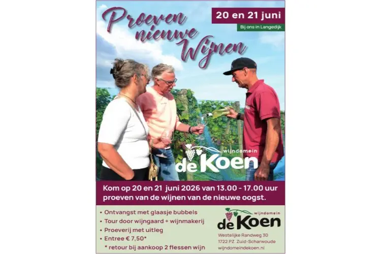 Proeven van de nieuwe wijnen bij De Koen