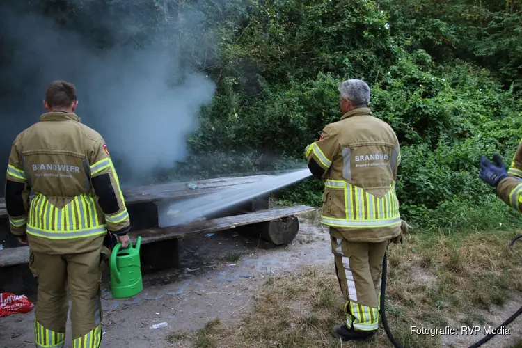 Brandweer rukt uit voor buitenbrand in Waarderhout