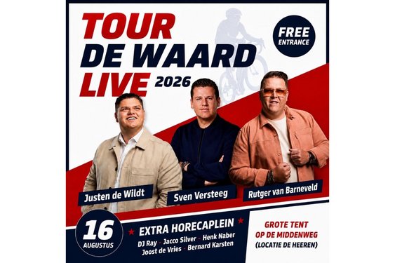 Rutger van Barneveld, Justen de Wildt en Sven Versteeg bij tweede editie Tour de Waard Live