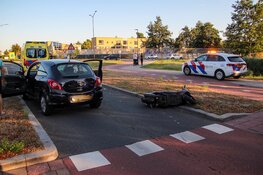 Scooterrijder gewond na aanrijding met personenauto in Heerhugowaard