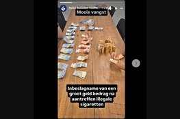 Politie neemt flink geldbedrag in beslag naar aanleiding van handel in illegale sigaretten